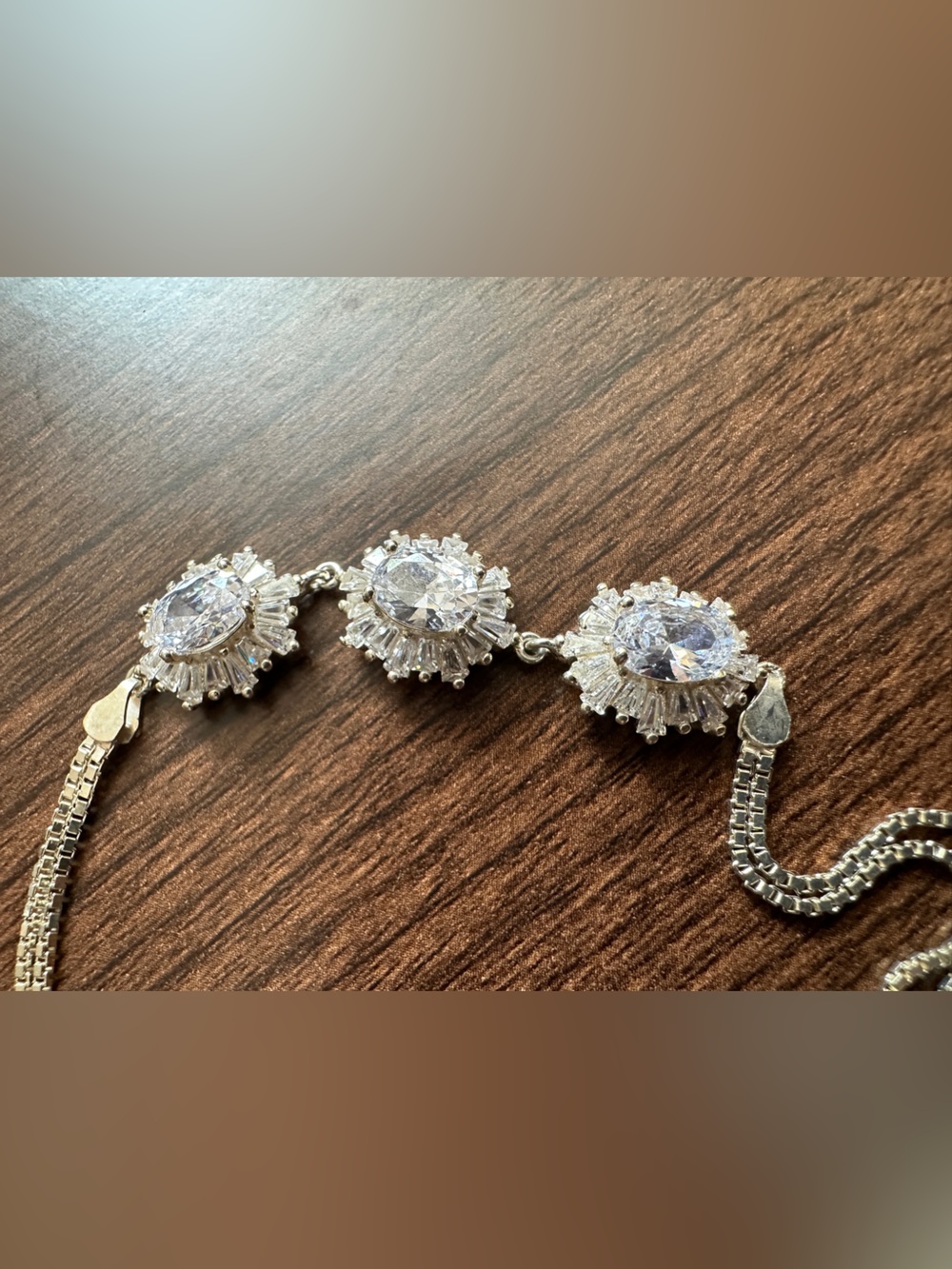 925 sterling silver Crystal bracelet